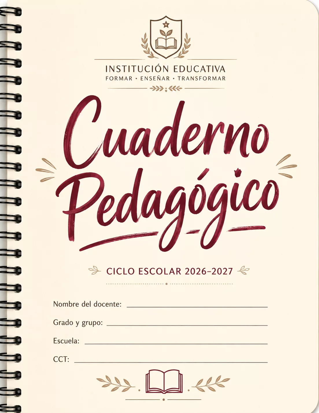 Cuaderno pedagógico para el seguimiento y organización docente