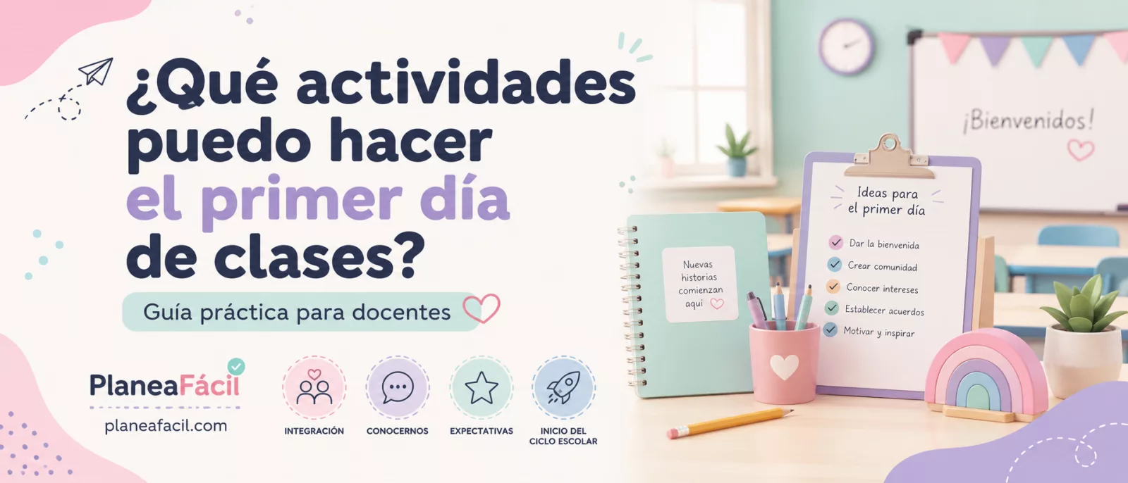 Guía práctica para organizar el primer día de clases