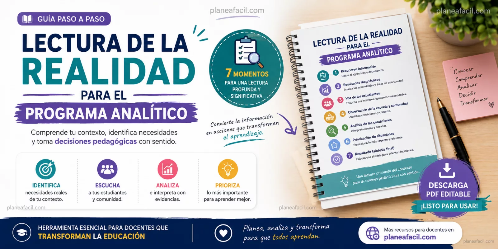 Ejemplo ficticio para lectura de la realidad en escuela primaria