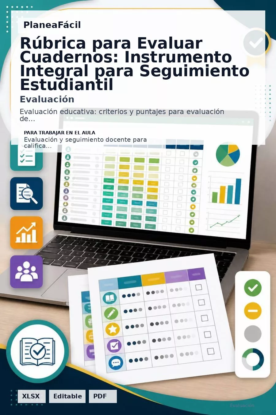 Portada de Rúbrica para Evaluar Cuadernos: Instrumento Integral para Seguimiento Estudiantil