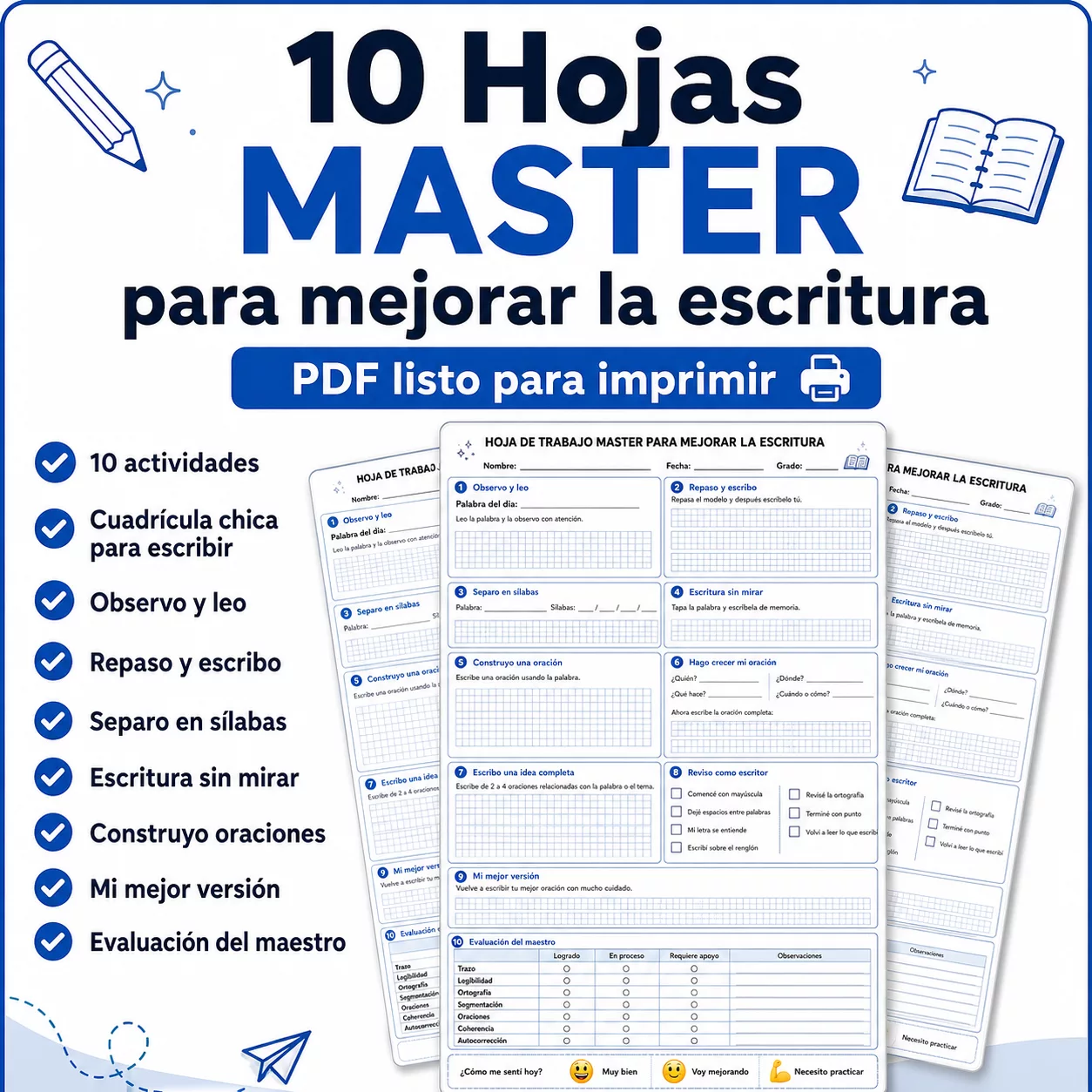 Portada de Ejercicios para mejorar la escritura con palabras temáticas