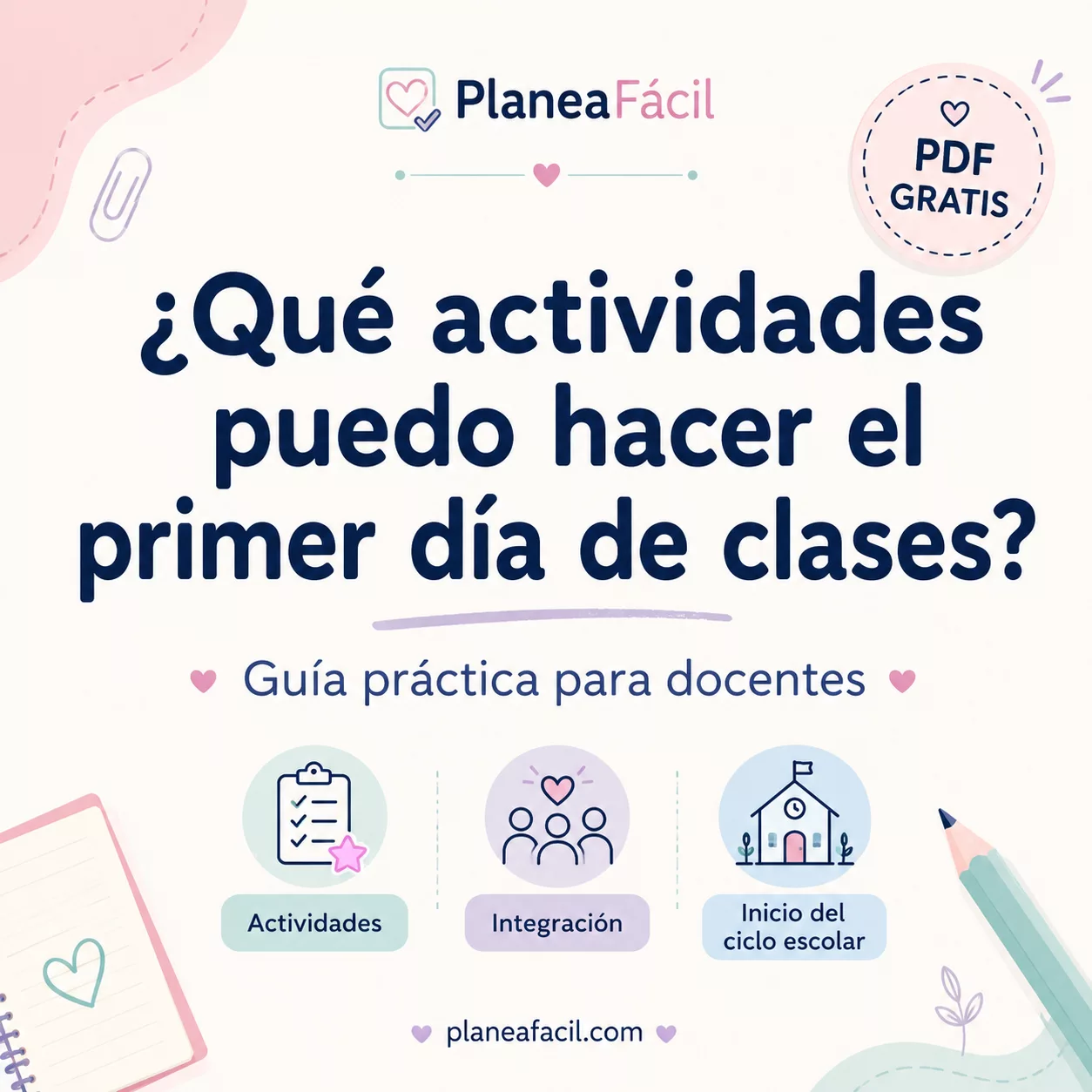 Portada de Guía práctica para organizar el primer día de clases