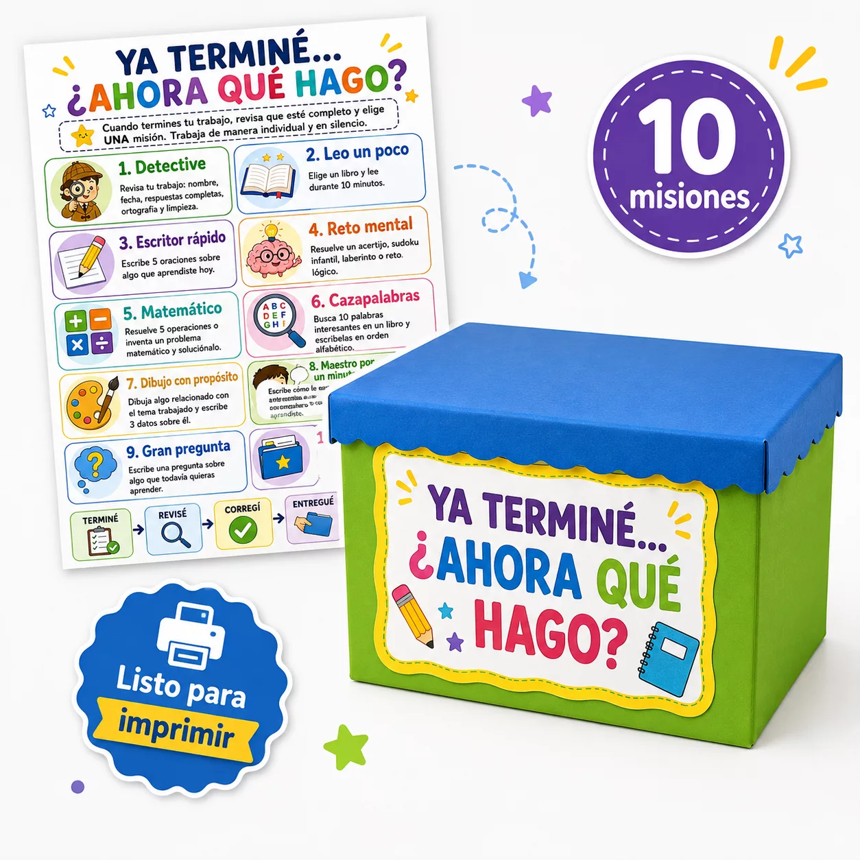 Rutina para gestionar el momento 'Ya terminé' en el aula