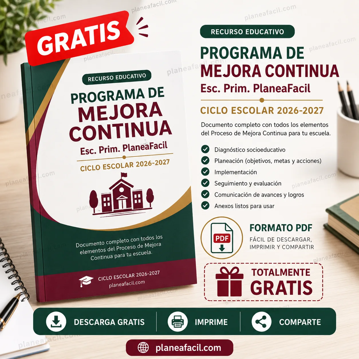 Programa de Mejora Continua para Escuela Primaria 2026-2027