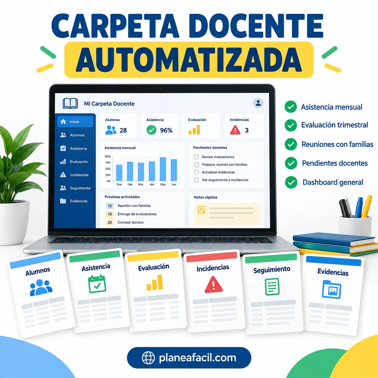 Carpeta docente automatizada para gestión escolar integral