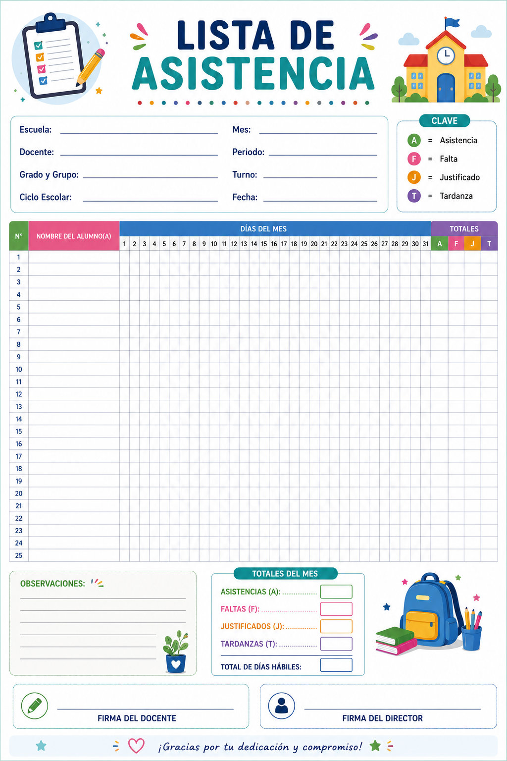 Lista de Asistencia Nueva