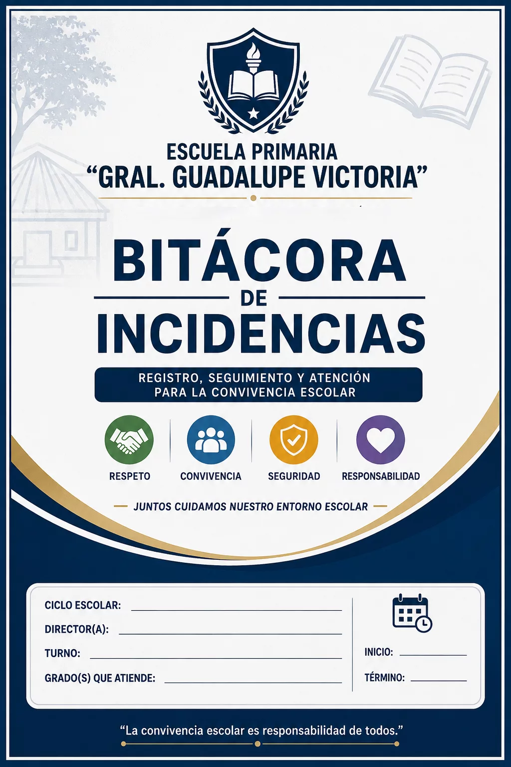 Portada de Bitácora de Incidencias Nueva