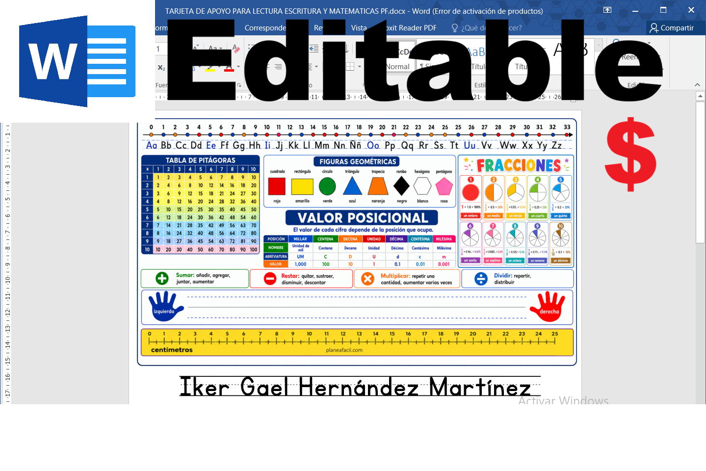 Tarjeta de apoyo Editable. Haz que tu grupo se vea diferente 👇